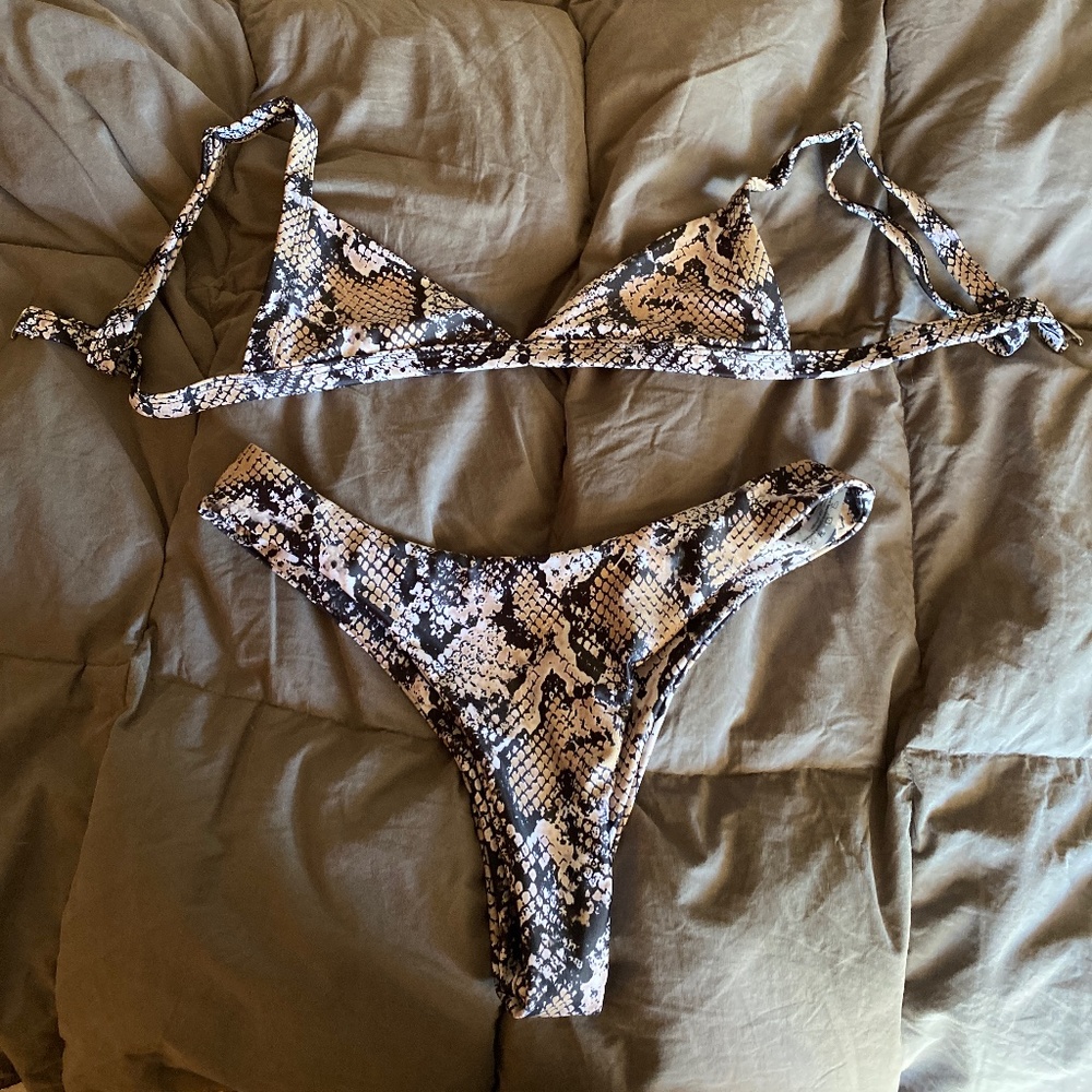 Snake print bikini